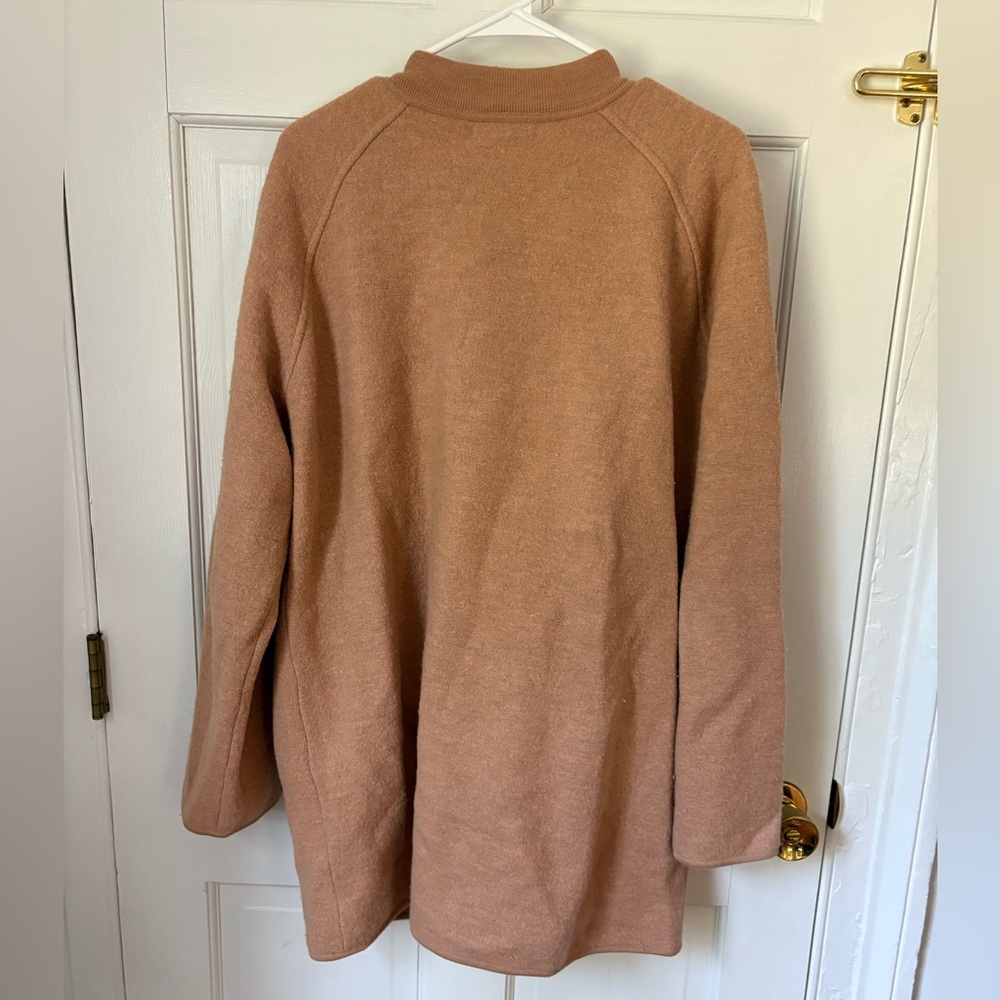 Madewell Bomber-Sweater-Jacket in Bright Apricot, Size Extra Large (XL) - Picture 7 of 11
